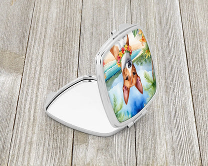 Basenji Luau Compact Mirror