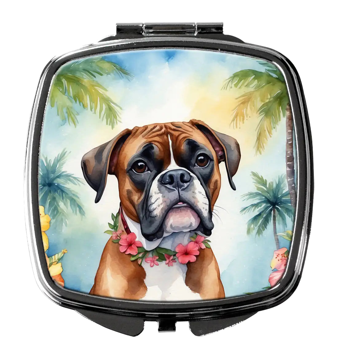 Boxer Luau Compact Mirror