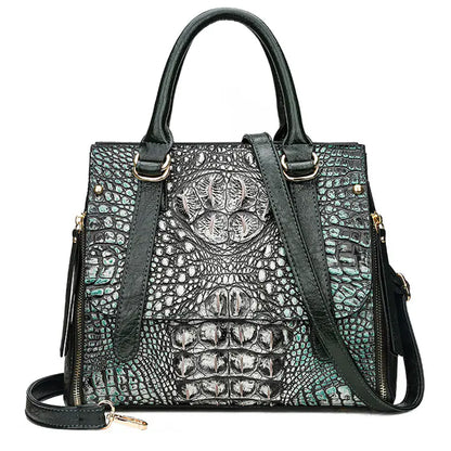 Crocodile Pattern Women's Fashion Handbag and Shoulder Bag