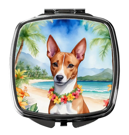 Basenji Luau Compact Mirror