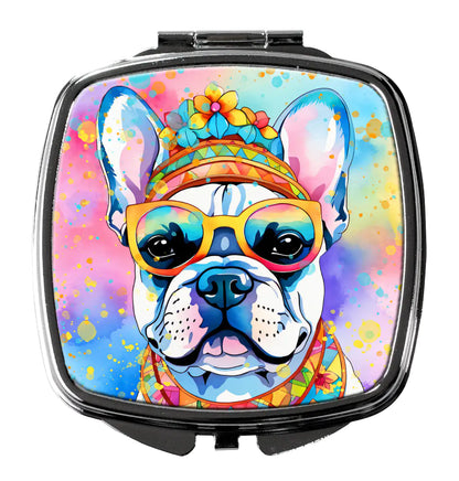 French Bulldog Hippie Dawg Compact Mirror