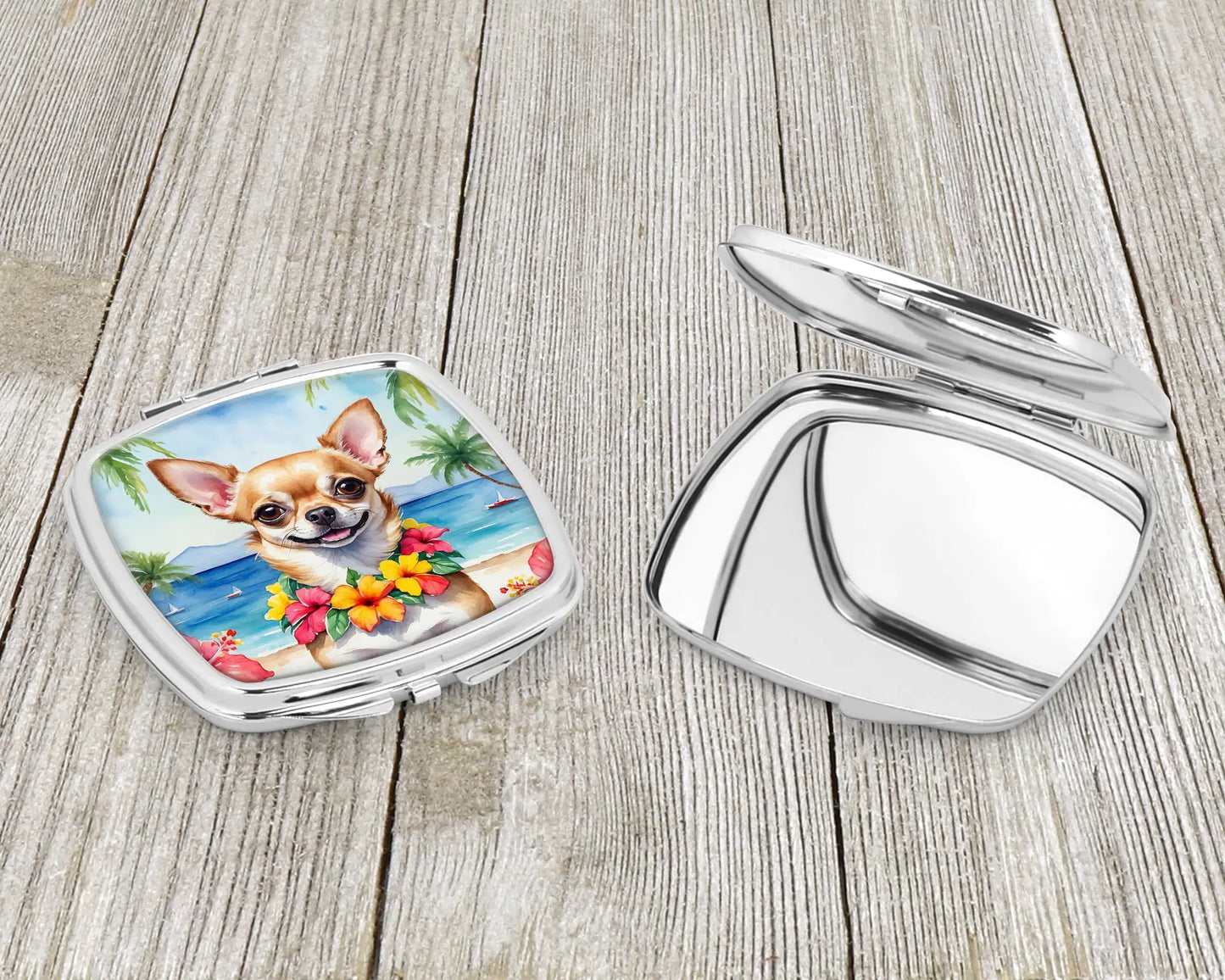 Chihuahua Luau Compact Mirror