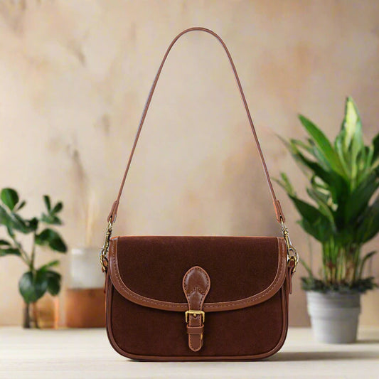 Small Shoulder Bag Crossbody for Women Bag 2024 Fall Purse Suede Handbag Satchel