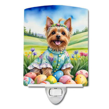 Silky Terrier Easter Egg Hunt Ceramic Night Light