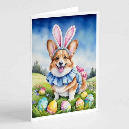Corgi Easter Egg Hunt Greeting Cards Pack of 8
