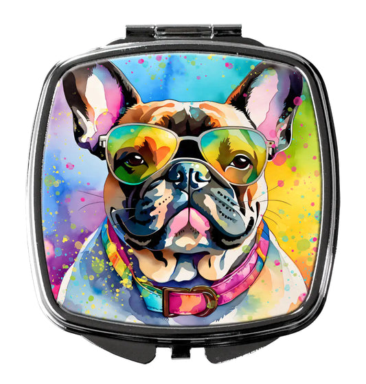 French Bulldog Hippie Dawg Compact Mirror