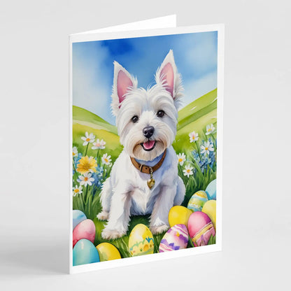 Westie Easter Egg Hunt Greeting Cards Pack of 8