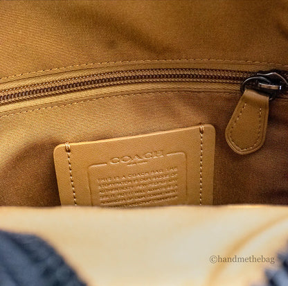 Coach Khaki Blue Jay Coated Canvas Color block Track Pack