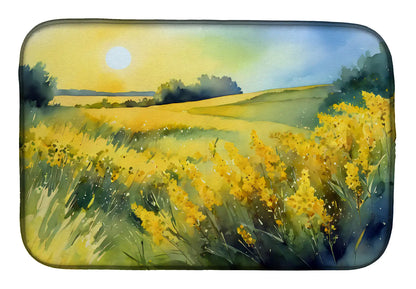 Nebraska Goldenrod in Watercolor Dish Drying Mat