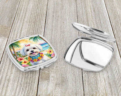 Maltese Luau Compact Mirror