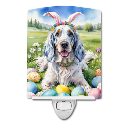 English Setter Easter Egg Hunt Ceramic Night Light