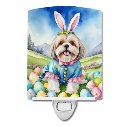 Lhasa Apso Easter Egg Hunt Ceramic Night Light