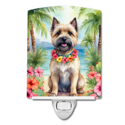 Cairn Terrier Luau Ceramic Night Light