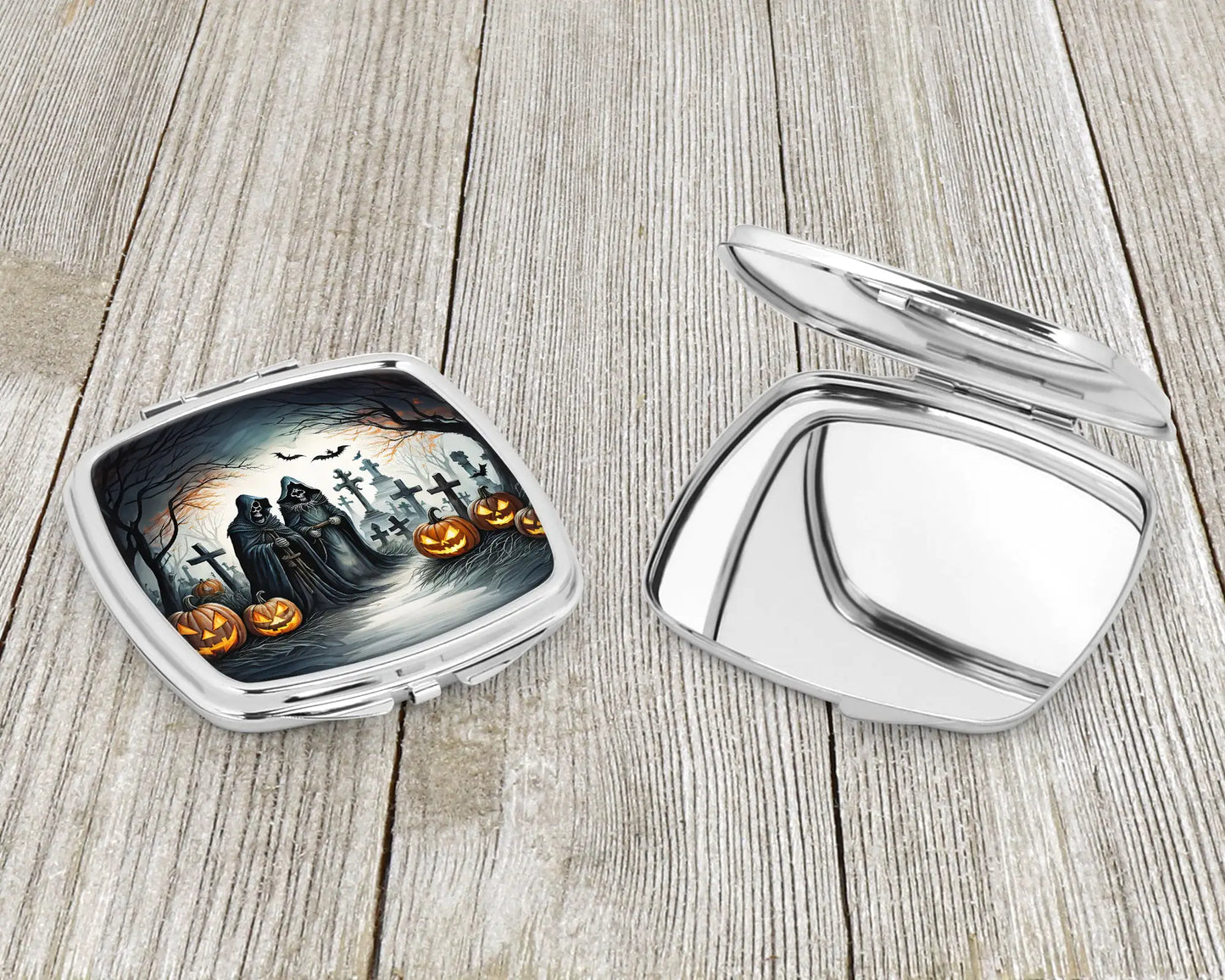 The Grim Reaper Spooky Halloween Compact Mirror