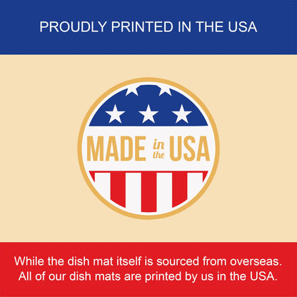 Yellow Lab Fall Kitchen Pumpkins Dish Drying Mat