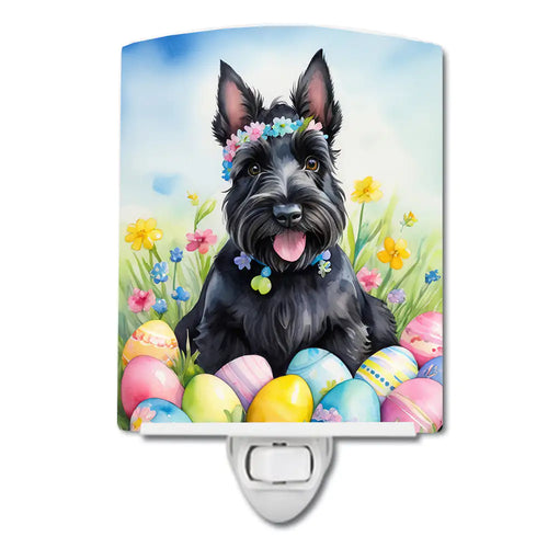 Scottish Terrier Easter Egg Hunt Ceramic Night Light