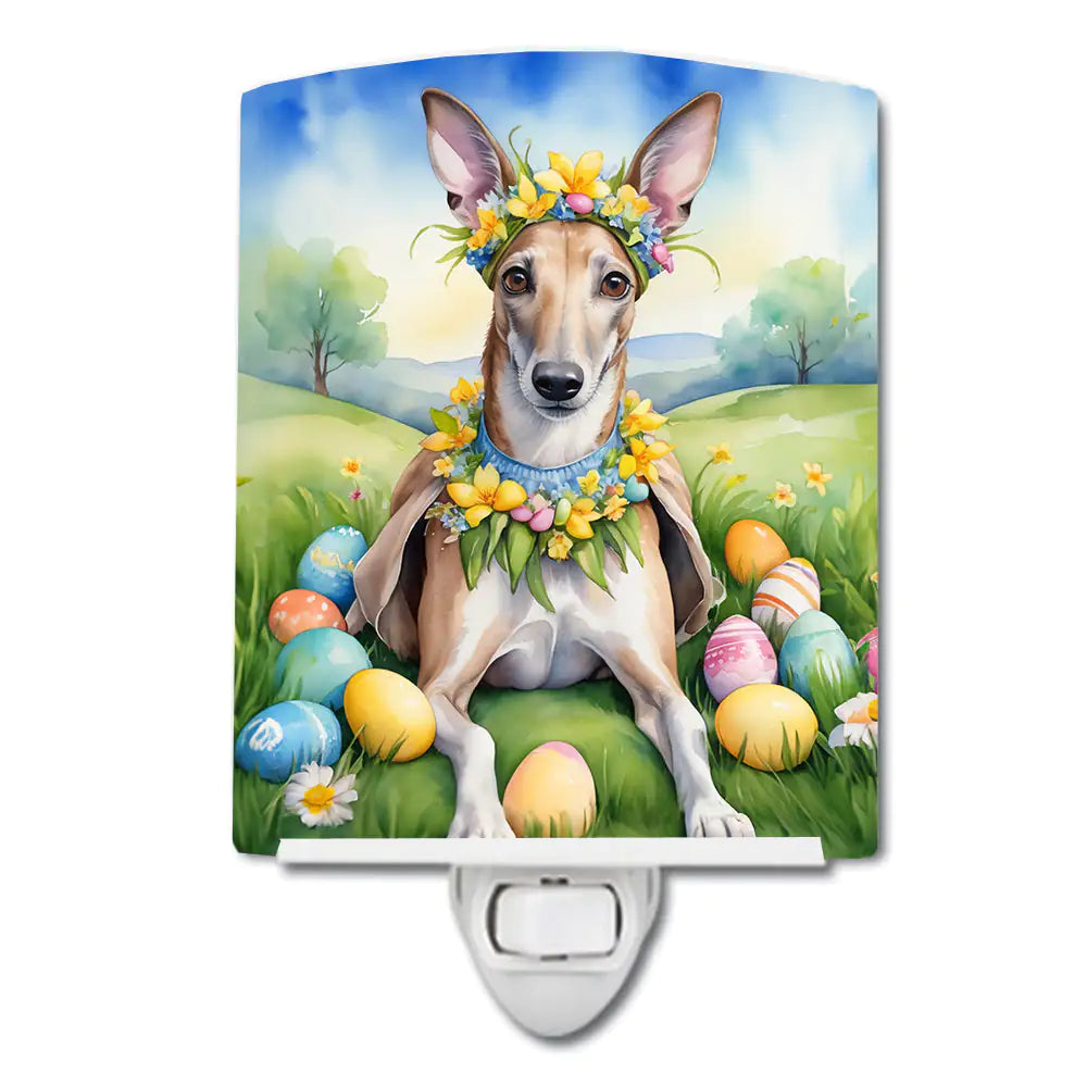 Greyhound Easter Egg Hunt Ceramic Night Light