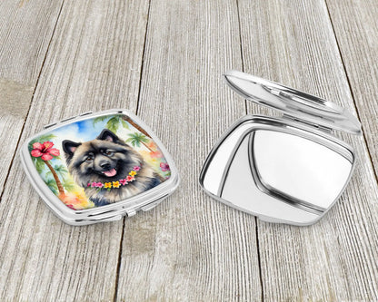 Keeshond Luau Compact Mirror