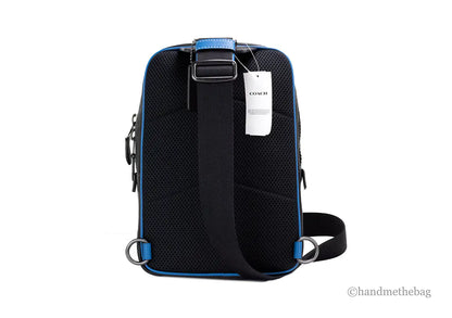 Coach Khaki Blue Jay Coated Canvas Color block Track Pack