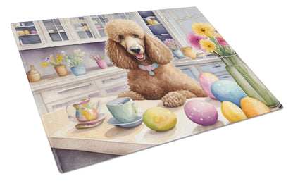 Decorating Easter Poodle Glass Cutting Board