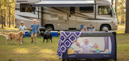 Handmade Granny Square of Mix Light Purples and Whites Purples Lg. Baby Blanket Patchwork