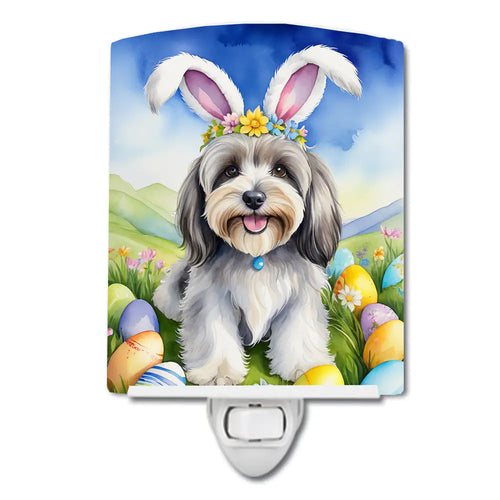 Tibetan Terrier Easter Egg Hunt Ceramic Night Light