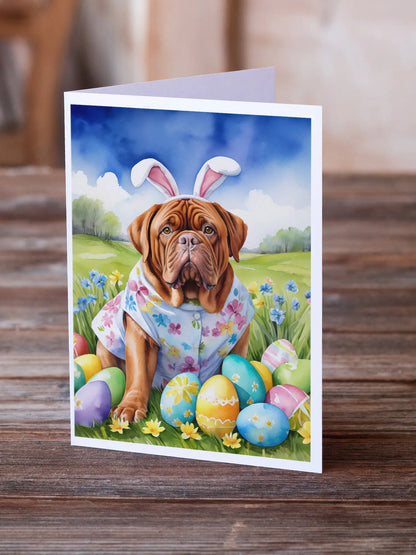 Dogue de Bordeaux Easter Egg Hunt Greeting Cards Pack of 8