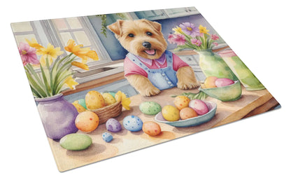 Decorating Easter Norfolk Terrier Glass Cutting Board
