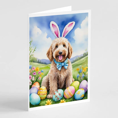 Goldendoodle Easter Egg Hunt Greeting Cards Pack of 8
