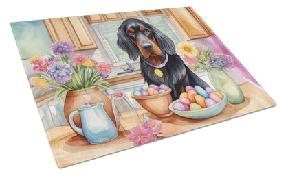 Decorating Easter Gordon Setter Glass Cutting Board