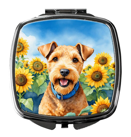 Lakeland Terrier in Sunflowers Compact Mirror