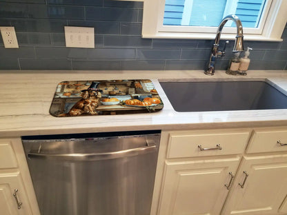 Cocker Spaniel Fall Kitchen Pumpkins Dish Drying Mat