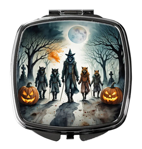 Werewolves Spooky Halloween Compact Mirror