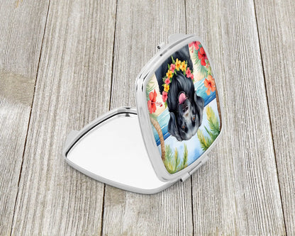 Flat-Coated Retriever Luau Compact Mirror