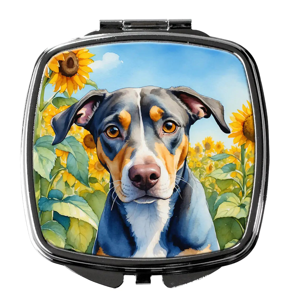 Catahoula in Sunflowers Compact Mirror