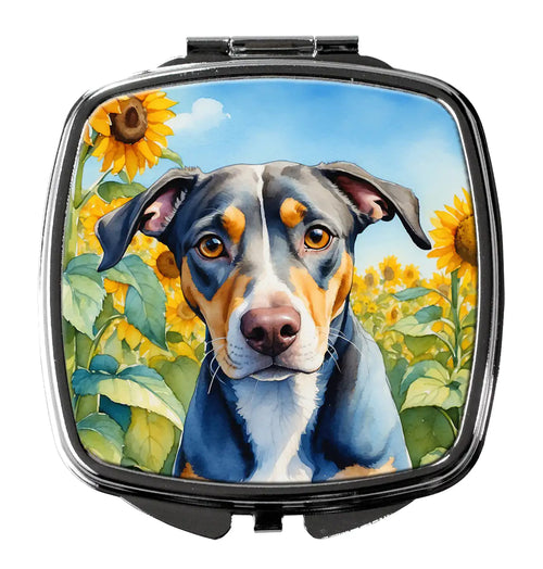 Catahoula in Sunflowers Compact Mirror