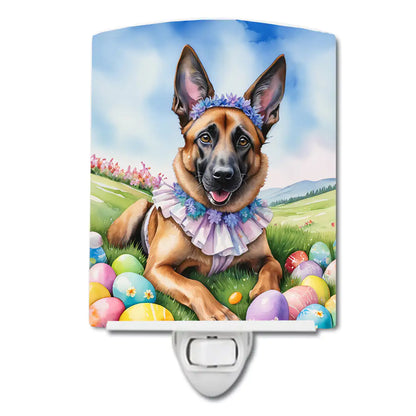 Belgian Malinois Easter Egg Hunt Ceramic Night Light