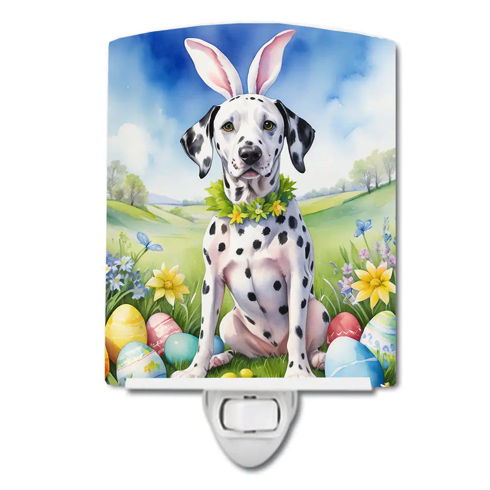 Dalmatian Easter Egg Hunt Ceramic Night Light