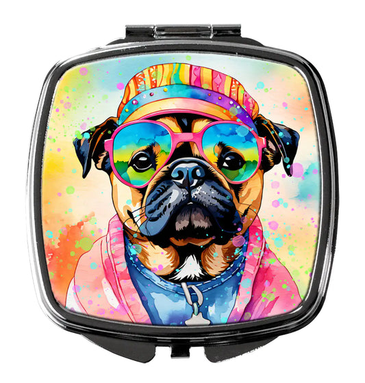 Pug Hippie Dawg Compact Mirror