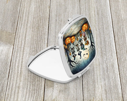 Calacas Skeletons Spooky Halloween Compact Mirror