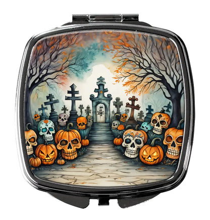 Calaveras Sugar Skulls Spooky Halloween Compact Mirror