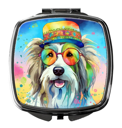 Bearded Collie Hippie Dawg Compact Mirror