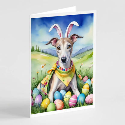 Whippet Easter Egg Hunt Greeting Cards Pack of 8