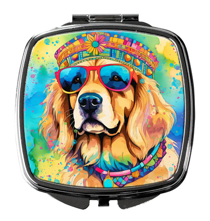 Golden Retriever Hippie Dawg Compact Mirror
