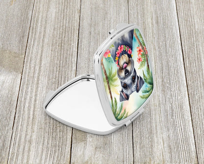 Schnauzer Luau Compact Mirror