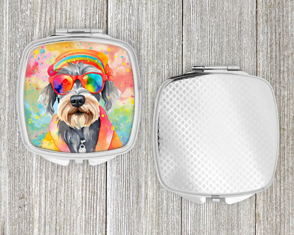 Schnauzer Hippie Dawg Compact Mirror