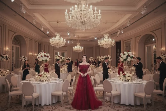 Fashionable One-shoulder Wedding Toast Dinner Annual Party Bridesmaid Dress Skirt