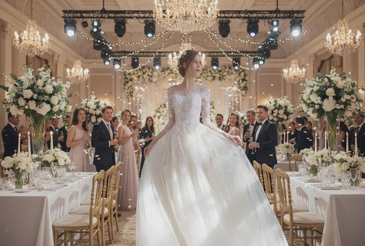 Wedding Bride Lace Sleeves Dress