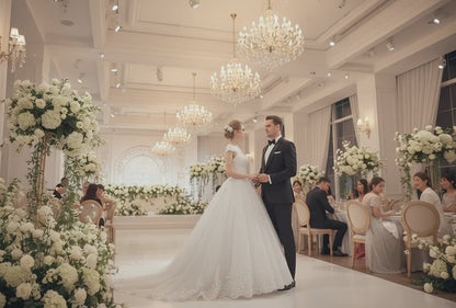 Bride fashion, Princess trailing lace strap wedding dress