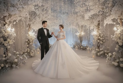 Wedding Trailing Heavy Industry One-shoulder Bridal Temperament  Dress